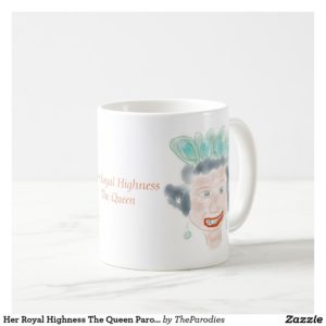 E II R Queen Elizabeth Parody Coffee Mug Center Right View