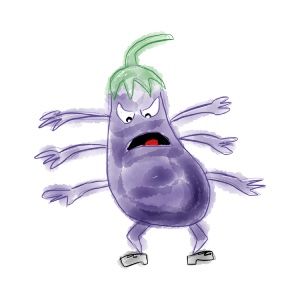 monster eggplant artwork