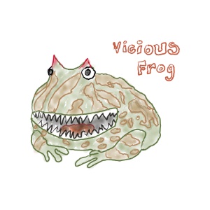 vicious frog watercolor parody